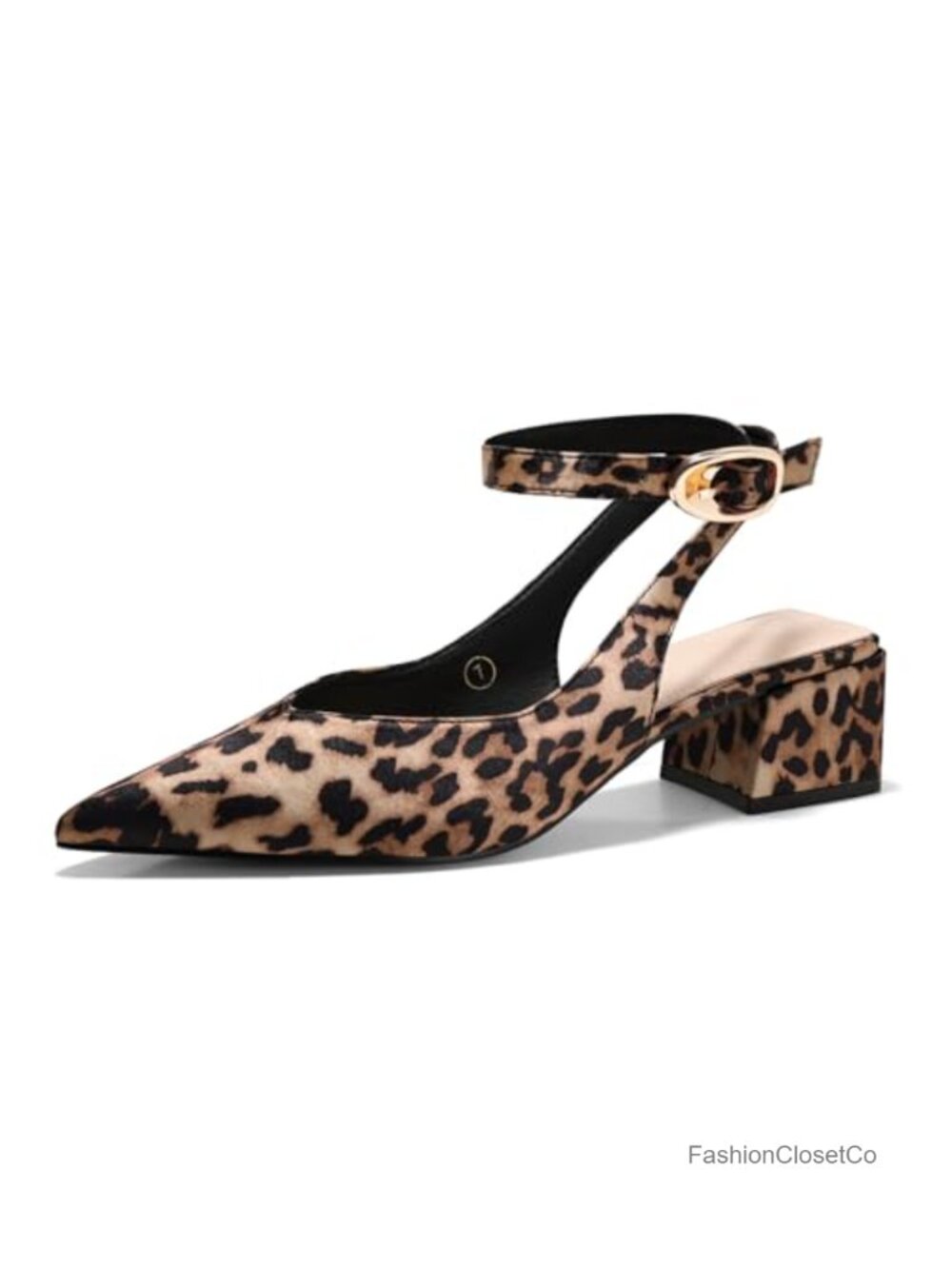 Women's Chunky Block Low Heel Ankle Strap Pumps